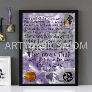 "The Road" - Levellers - Framed Lyrics Wall Art Design