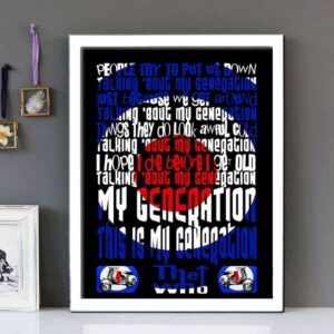 "Talking About My Generation" - The Who - Framed Lyrics Wall Art Design