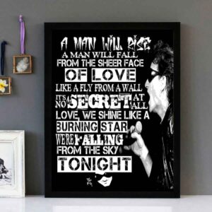 "The Fly" - U2 - Framed Lyrics Wall Art Design