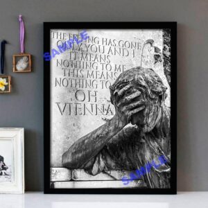 "Vienna (Version 2)" Ultravox - Framed Lyrics Wall Art Design