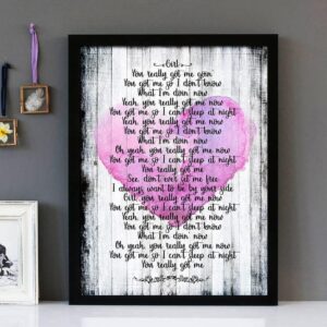 "You Really Got Me" The Kinks - Framed Lyrics Wall Art