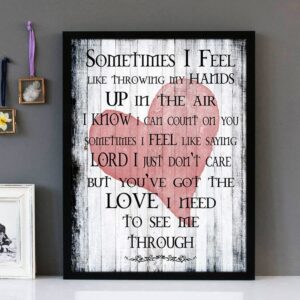 "You've Got The Love" Florence And The Machine - Framed Lyrics Wall Art
