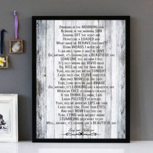 "One Day Like This" Elbow - Framed Lyrics Wall Art