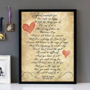 "You Make Loving Fun" Fleetwood Mac - Framed Lyrics Wall Art