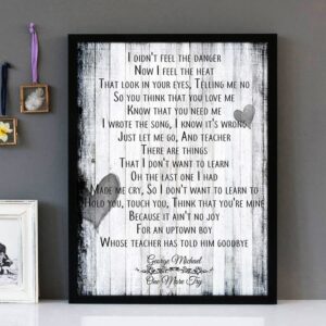 "One More Try" George Michael - Framed Lyrics Wall Art