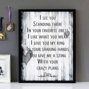 "Darlene" The Lumineers - Framed Lyrics Wall Art