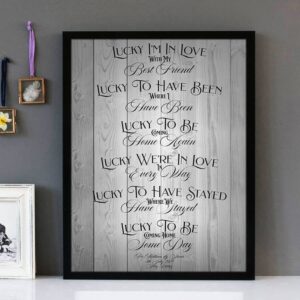 "Lucky" Jason Mraz - Framed Lyrics Wall Art