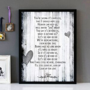 "Stargazing" Kygo & Justin Jesso - Framed Lyrics Wall Art