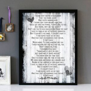 "Someone Like You" Adele - Framed Lyrics Wall Art