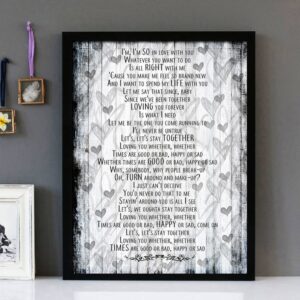 "Lets Stay Together" - Al Green - Framed Lyrics Wall Art