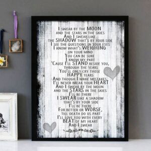 "I Swear" - All-4-One - Framed Lyrics Wall Art