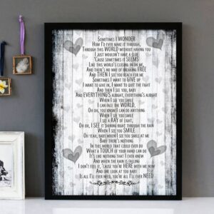 "When I See You Smile" - Bad English - Framed Lyrics Wall Art