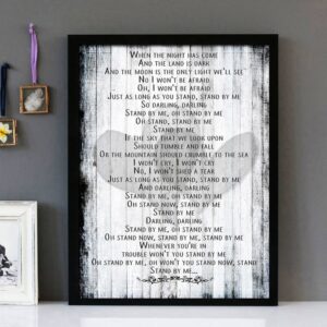 "Stand By Me" - Ben E. King - Framed Lyrics Wall Art