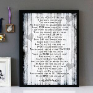 "Best In Me" - Blue - Framed Lyrics Wall Art