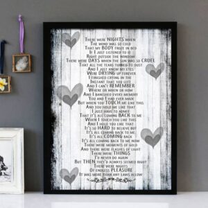 "It's All Coming Back To Me Now" - Celine Dion - Framed Lyrics Wall Art