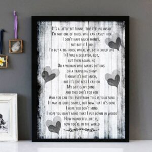 "Your Song" - Elton John - Framed Lyrics Wall Art