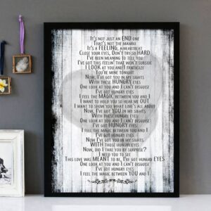 "Hungry Eyes" - Eric Carmen - Framed Lyrics Wall Art