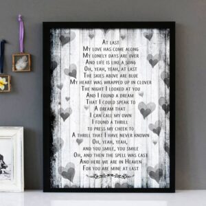 "At Last" - Etta James - Framed Lyrics Wall Art