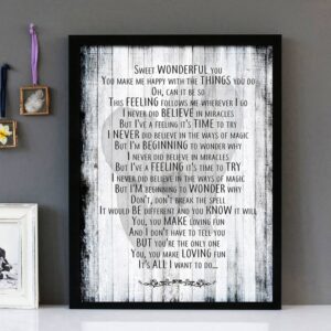 "You Make Loving Fun" - Fleetwood Mac - Framed Lyrics Wall Art