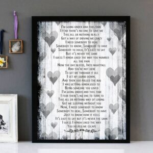 "Someone You Loved" - Lewis Capaldi - Framed Lyrics Wall Art