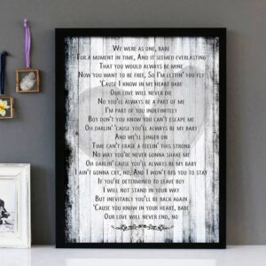 "Always Be My Baby" - Mariah Carey - Framed Lyrics Wall Art
