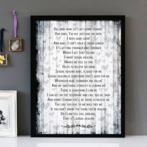 "Sexual Healing" - Marvin Gaye - Framed Lyrics Wall Art