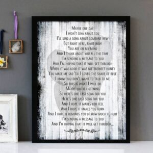 "One Last Song" - Sam Smith - Framed Lyrics Wall Art