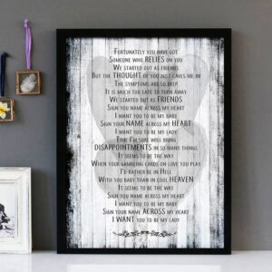 "Sign Your Name" - Sananda Maitreya - Framed Lyrics Wall Art