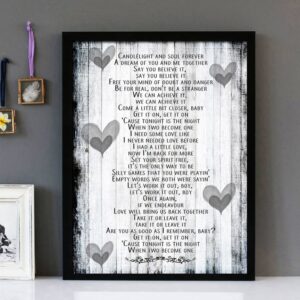 "2 Become 1" - Spice Girls - Framed Lyrics Wall Art