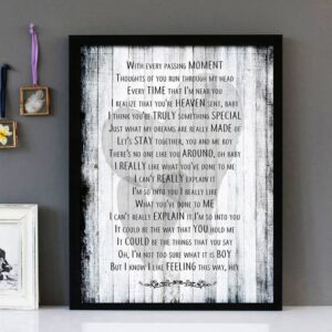 "So Into You" - Tamia - Framed Lyrics Wall Art Design