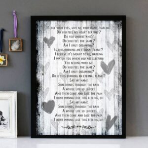 "Eternal Flame" - The Bangles - Framed Lyrics Wall Art