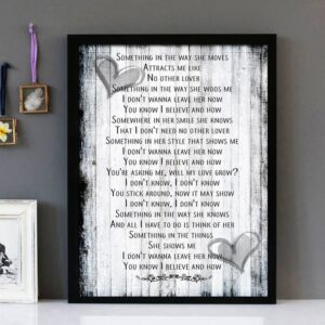 "Something" - The Beatles - Framed Lyrics Wall Art