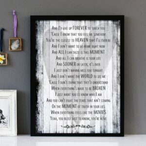 "Iris" - The Goo Goo Dolls - Framed Lyrics Wall Art
