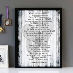 "I Want You Back" - The Jackson 5 - Framed Lyrics Wall Art Design