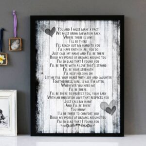 "I'll Be There" - The Jackson 5 - Framed Lyrics Wall Art Design