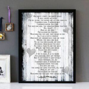 "My Love" - Westlife - Framed Lyrics Wall Art