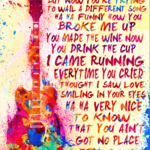 "Evil Woman" - ELO - Framed Lyrics Wall Art
