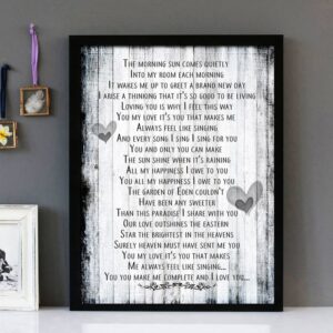 "You Are" - Dolly Parton - Framed Lyrics Wall Art Design