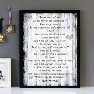 "Shallow" - Lady Gaga & Bradley Cooper - Framed Lyrics Wall Art
