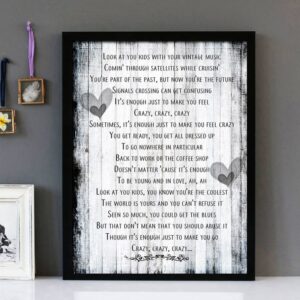 "Love" - Lana Del Rey - Framed Lyrics Wall Art Design