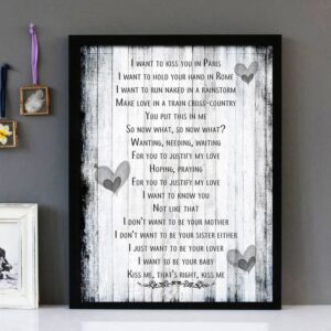 "Justify My Love" - Madonna - Framed Lyrics Wall Art Design