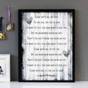 "Sea Of Love" - Phil Phillips - Framed Lyrics Wall Art Design