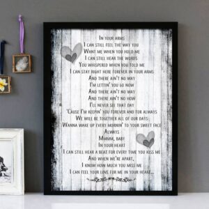 "Forever And Always" - Shania Twain - Framed Lyrics Wall Art Design