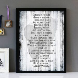 "It's Your Love" - Tim McGraw - Framed Lyrics Wall Art Design
