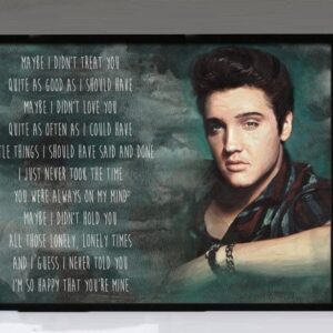 "Always On My Mind" - Elvis Presley - Framed Lyrics Wall Art Design