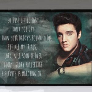 "An American Trilogy" - Elvis Presley - Framed Lyrics Wall Art Design