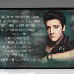 "Don't Be Cruel" - Elvis Presley - Framed Lyrics Wall Art Design