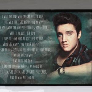 "I Was The One" - Elvis Presley - Framed Lyrics Wall Art Design