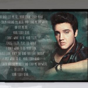 "Teddy Bear" - Elvis Presley - Framed Lyrics Wall Art Design