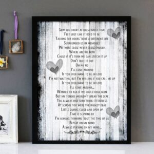 "If You Ever Want To Be In Love" - James Bay - Framed Lyrics Wall Art Design